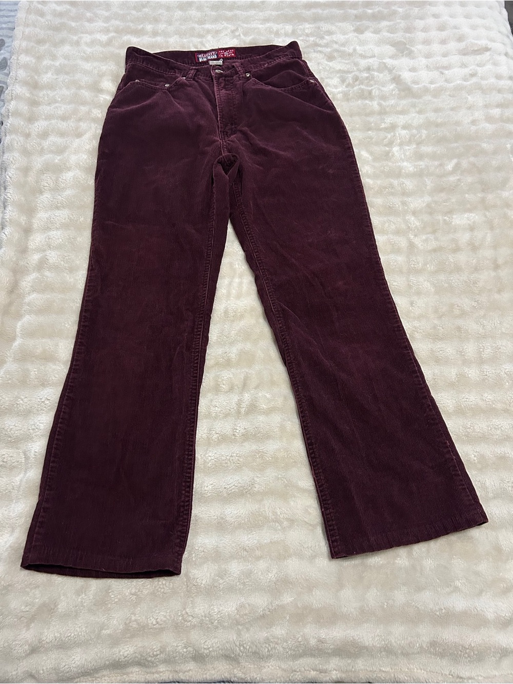 Vintage Old Navy Classic Women's Corduroy Pants in Deep Burgundy